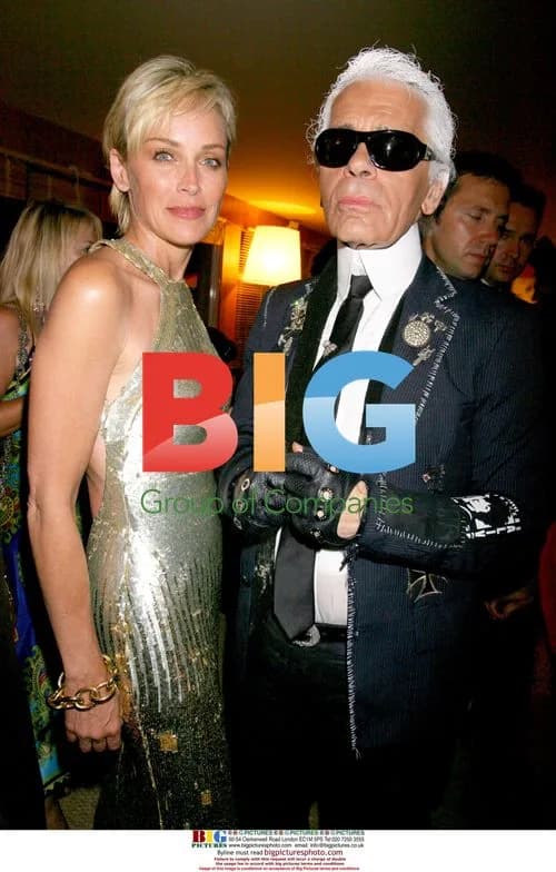 Karl Lagerfeld and Claudia Schiffer at Chanel Party, Cannes 2007
