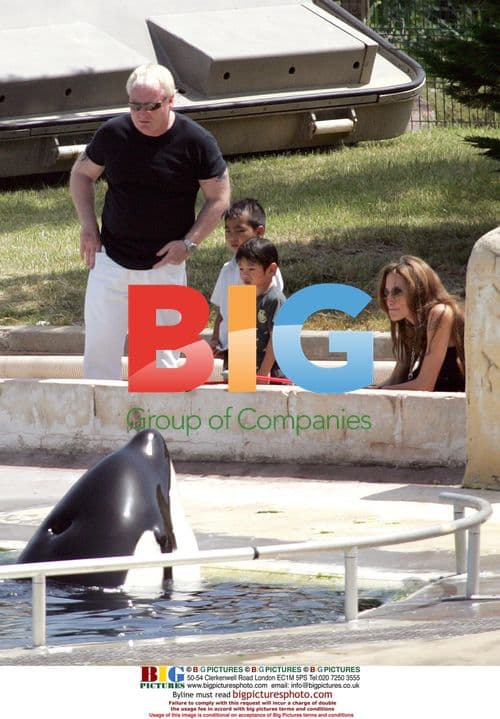 Angelina Jolie and Kids at Marineland