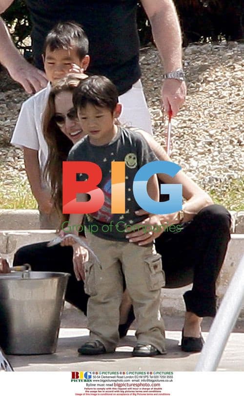 Angelina Jolie and kids visit Marineland