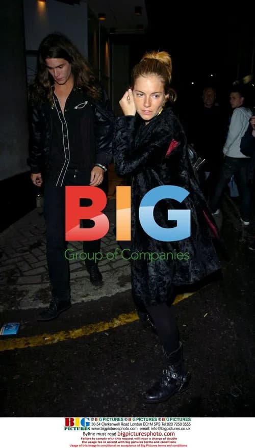Sienna Miller and Jamie Burke at Kensington Roof Gardens