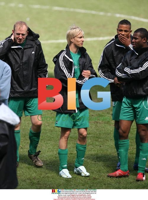 Tim Vine and Rick Parfitt Jr at charity football match
