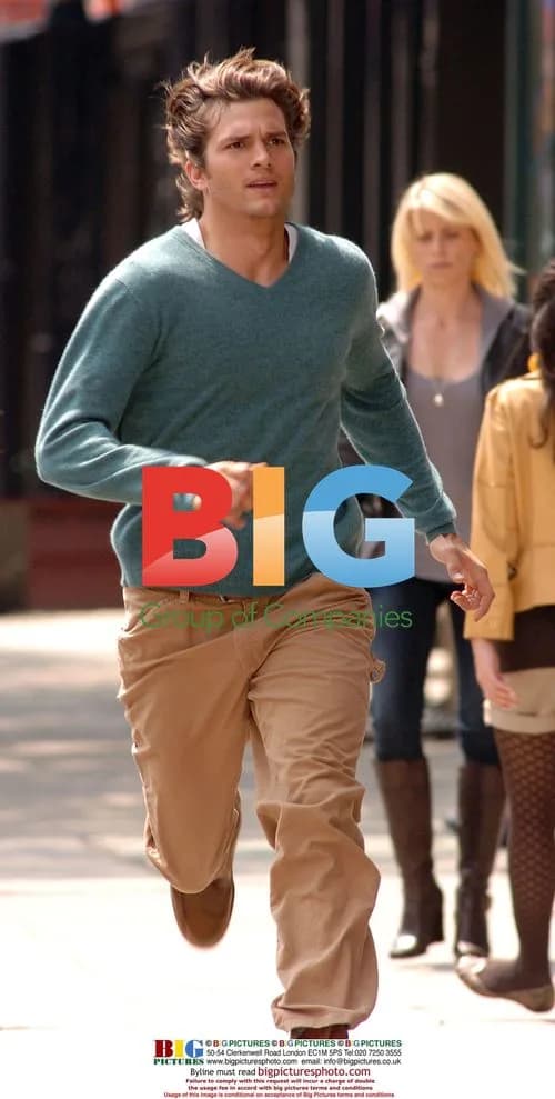 Actor Ashton Kutcher on set of 'What Happens in Vegas'
