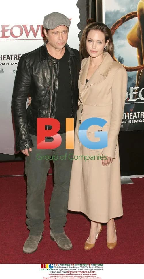 Brad Pitt and Angelina Jolie at 'Beowulf' Premiere