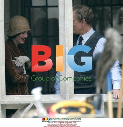 Angelina Jolie and John Malkovich on the set of 'The Changeling'