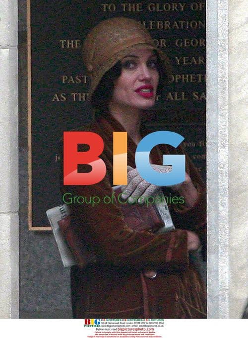 Angelina Jolie and John Malkovich on The Changeling set