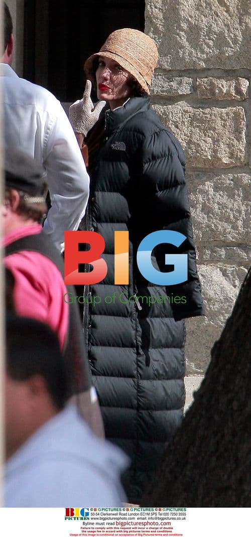 Angelina Jolie and John Malkovich on The Changeling set