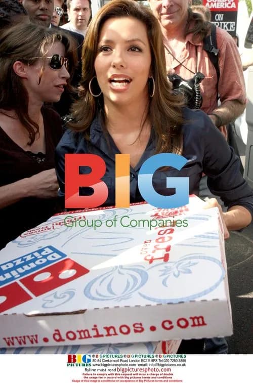 Eva Longoria Serves Pizza to Writers Guild Strikers