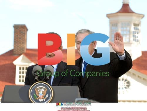 Bush and Sarkozy at Mount Vernon