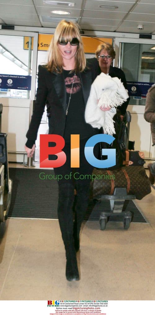 Kate Moss at Heathrow Airport