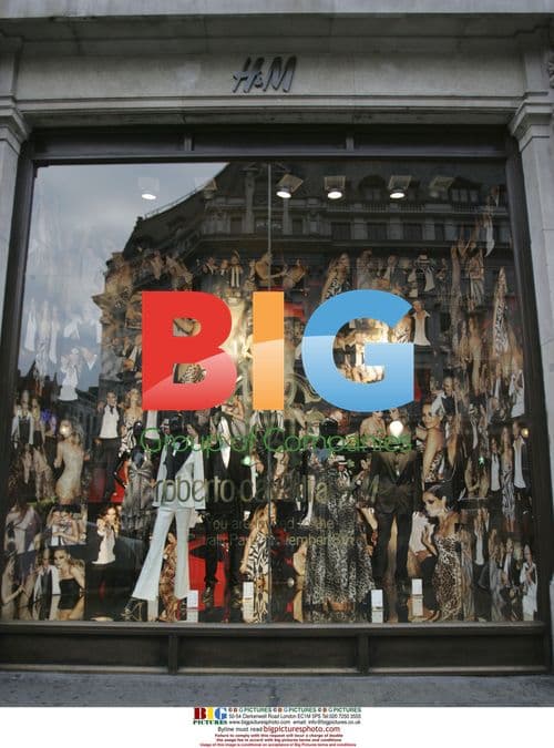 Crowds queuing for H&M Cavalli launch