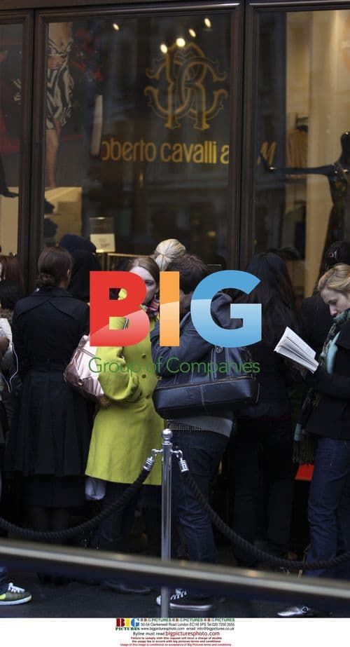 People queue for H&M Cavalli launch