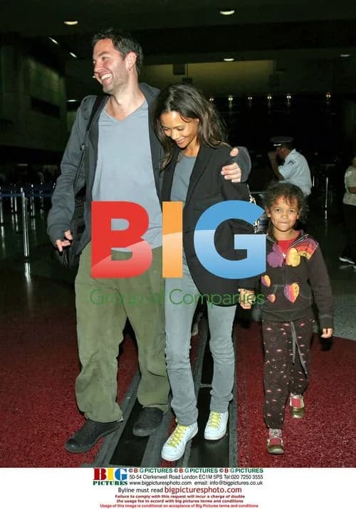 Thandie Newton Departs LAX with Family