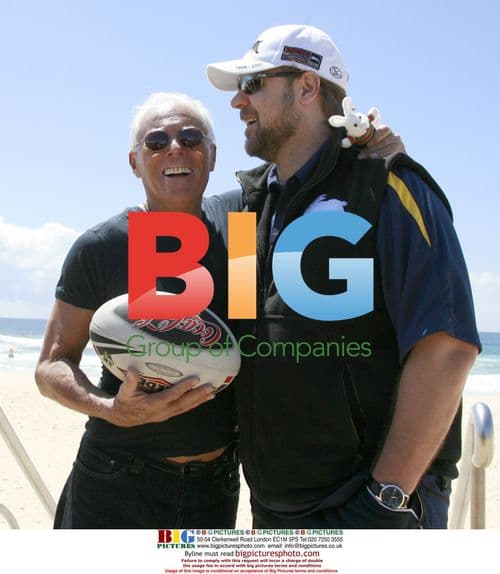 Giorgio Armani meets Russell Crowe's football team