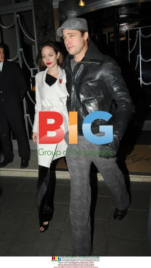 Brad Pitt and Angelina Jolie leave hotel for dinner