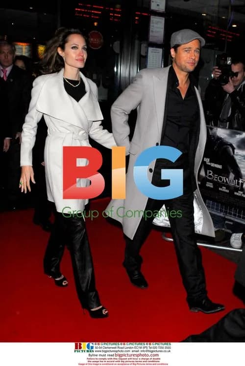 Brad Pitt and Angelina Jolie at Beowulf Premiere