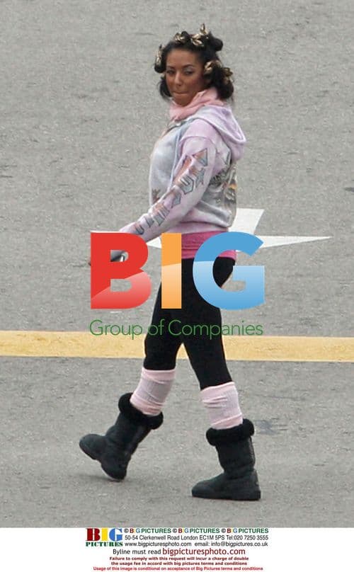 Mel B Leaves Trailer on CBS Lot