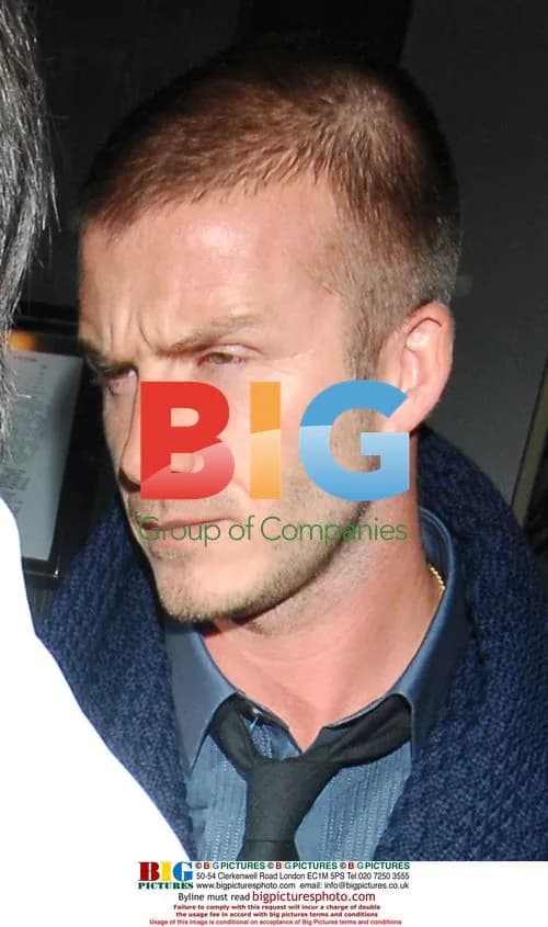 David Beckham Leaves Nobu Restaurant in London