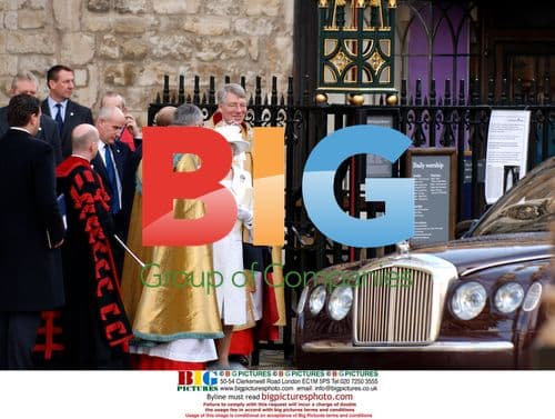 Queen Elizabeth II arrives at anniversary service