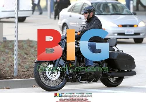 George Clooney on Motorcycle