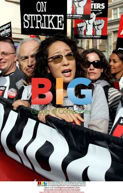 Sandra Oh supports WGA members