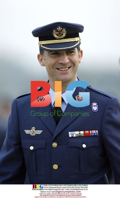 Prince Felipe Visits Army Air Base