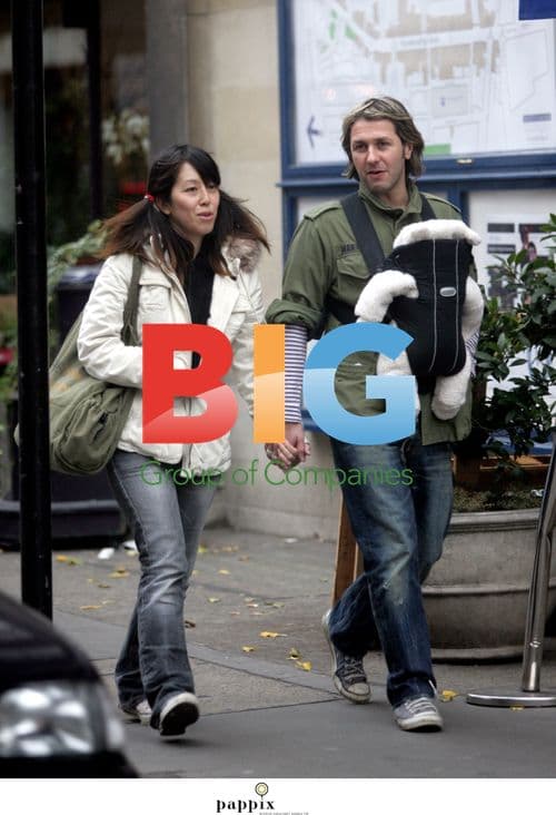 Grant Nicholas of Feeder with Girlfriend and Baby