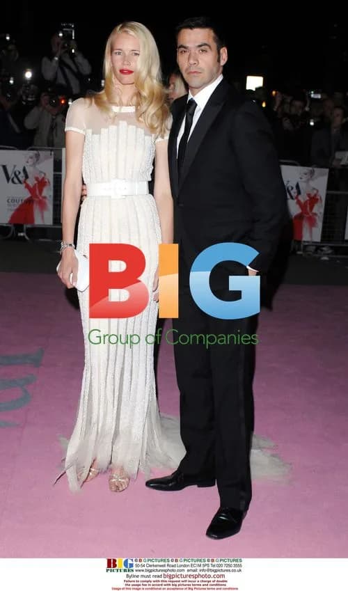 Claudia Schiffer and Roland Mouret at V&A Gala