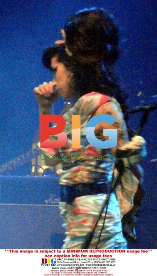 Amy Winehouse Sniffs Substance on Stage