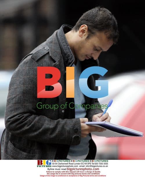 Chris Bisson arrives at Coronation Street studios