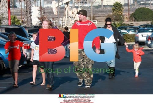 Sandra Bullock and Jesse James Take Kids to Bee Movie