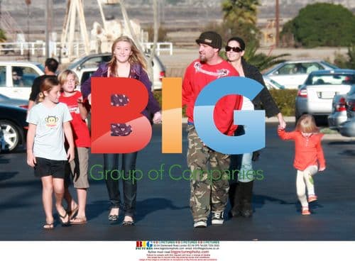 Sandra Bullock and Jesse James with kids