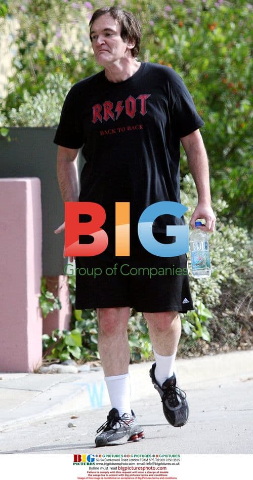 Quentin Tarantino Walks Around Beverly Hills