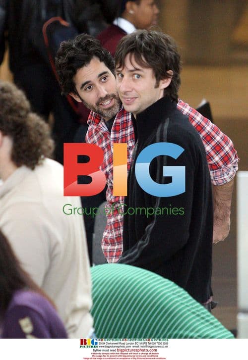 Zach Braff at LAX with airport guide