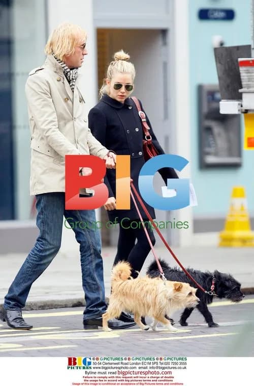 Sienna Miller and Rhys Ifans Walking Dogs