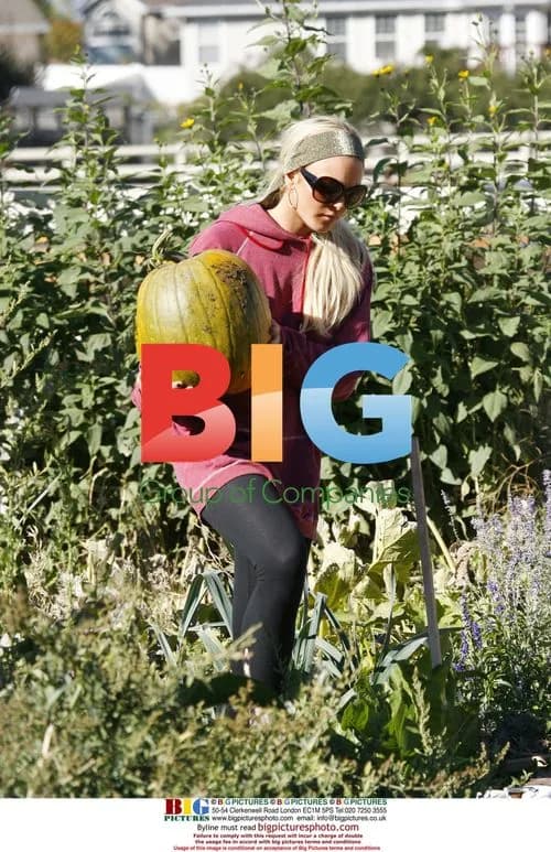Lindsay Lohan gardening in Utah
