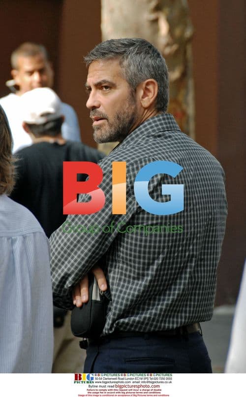 George Clooney on 'Burn After Reading' set