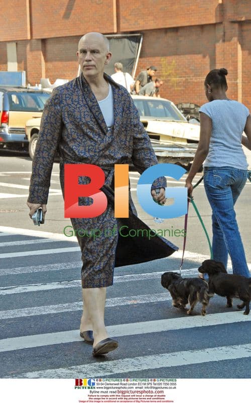 John Malkovich on 'Burn After Reading' set