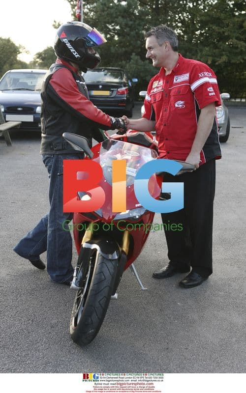 Kerry Croft's Husband Mark Croft Picks Up New Ducati Motorcycle