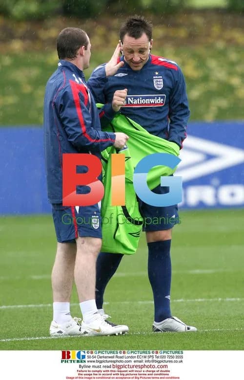 Wayne Rooney and John Terry at England Training