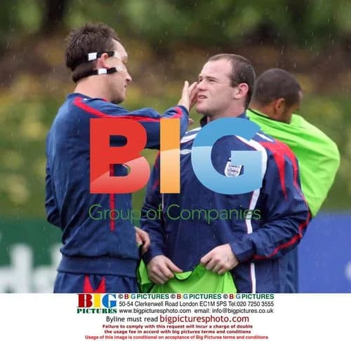 Wayne Rooney and John Terry at England Training