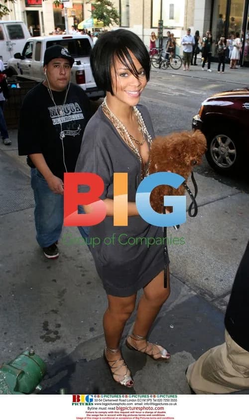Rihanna shopping in Soho with dog