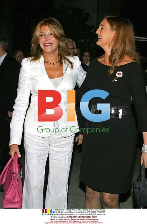 Baronesse Von Thyssen & Stepdaughter at Art Exhibit