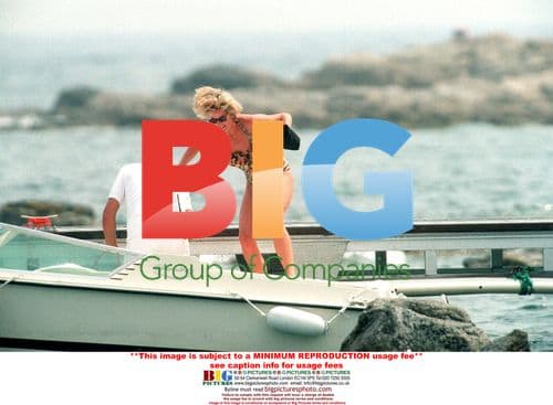 Diana, Princess of Wales in Leopard Swimsuit