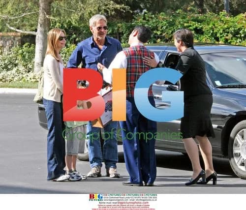 Harrison Ford with Calista Flockhart and son at Disneyland