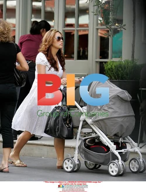 Myleene Klass with Daughter Ava in London