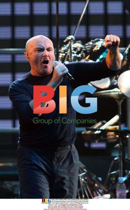 Phil Collins of Genesis Performs in Concert