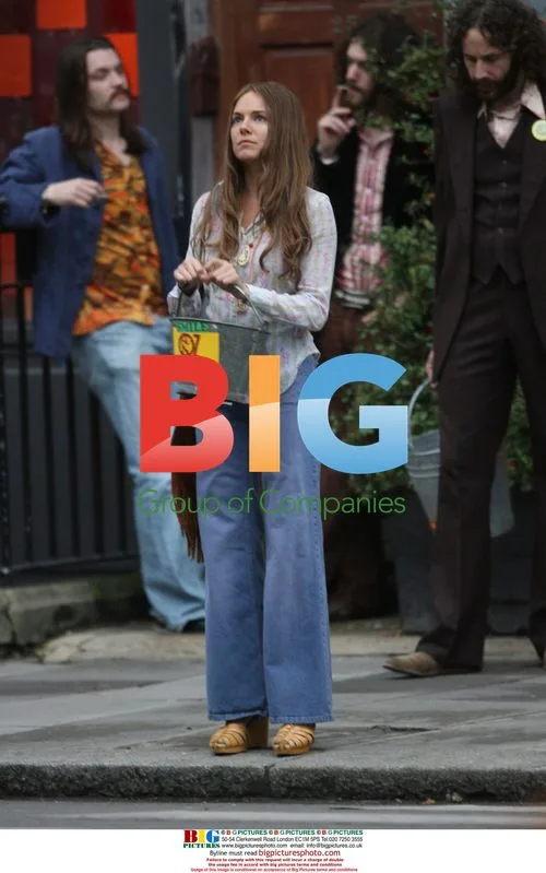 Sienna Miller on set of 'Hippie Hippie Shake'
