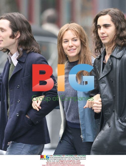 Sienna Miller on set of 'Hippie Hippie Shake'