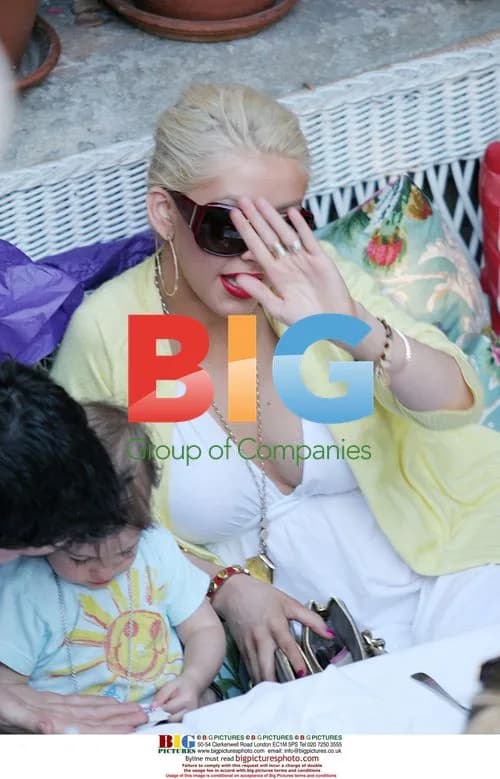 Christina Aguilera and Jordan Bratman at The Ivy and Kitson