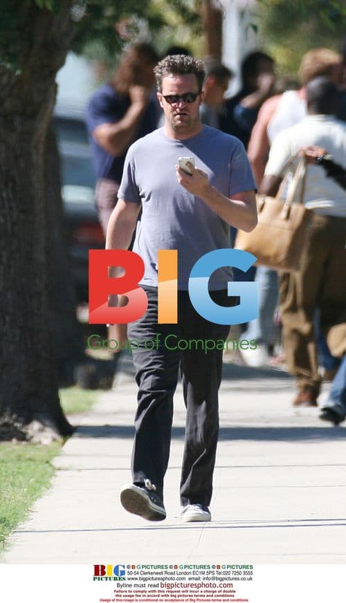 Matthew Perry on Phone in Studio City
